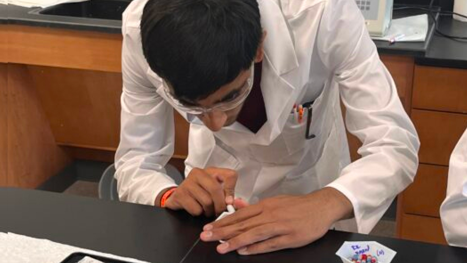 Dhruket Patel works on lab projects during this year’s DSFSSI