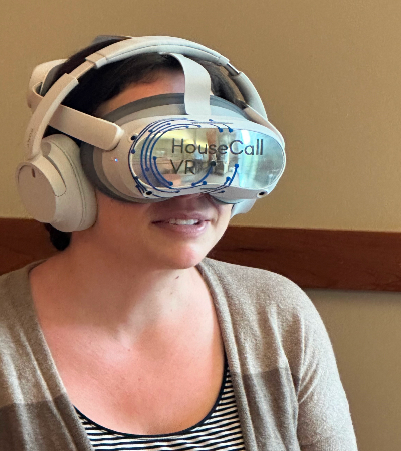 Chelsea Keedy, PharmD, BCACP, faculty member at the UGA College of Pharmacy, takes a virtual tour of a body with diabetes.